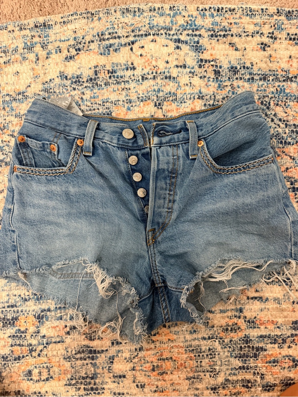 Levi's 501 Original High-Rise Cutoff Denim Shorts